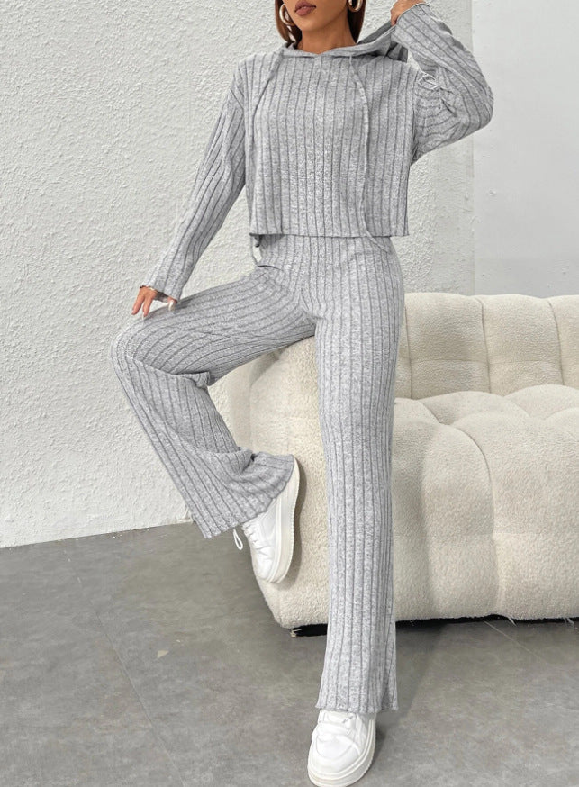 Completo Donna in Maglia con Blusa e Pantaloni Larghi – Emma