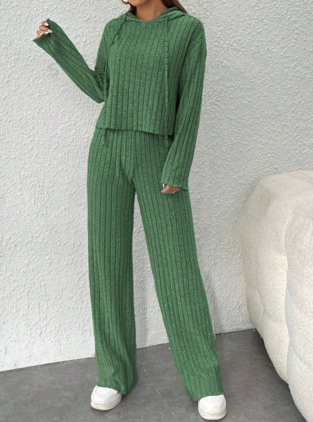 Completo Donna in Maglia con Blusa e Pantaloni Larghi – Emma